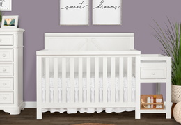773-WWHITE Meadowland 5-in-1 Convertible Crib Room Shot